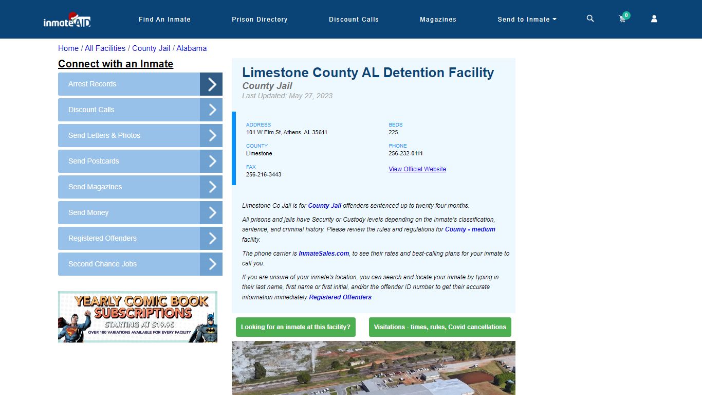 Limestone County AL Detention Facility - Inmate Locator - Athens, AL